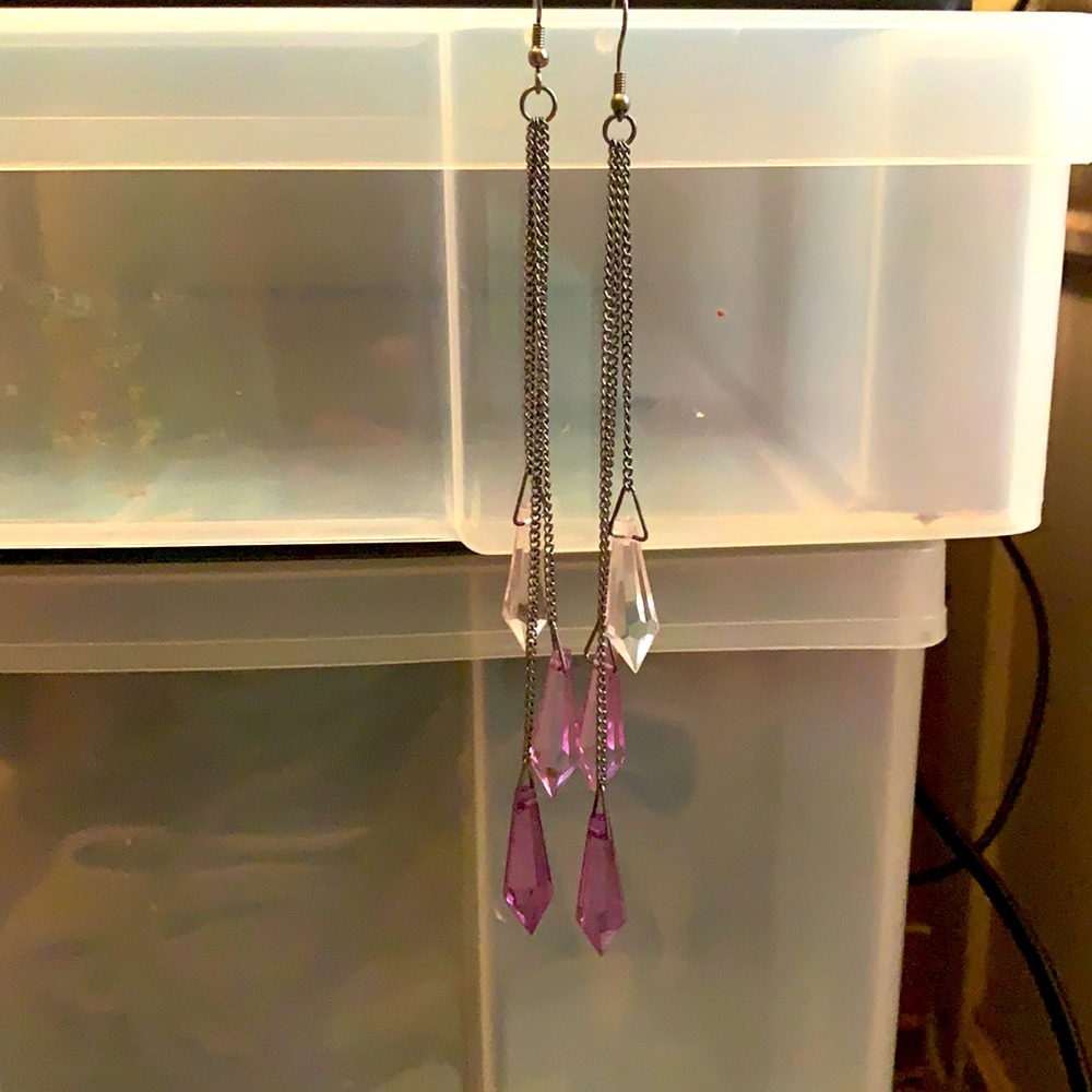 Dangle gem earrings